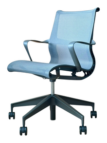 Refurbished Herman Miller Setu Mesh Chair – Graphite, Black Base image 6