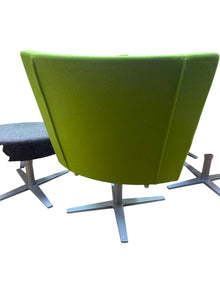 Refurbished Materia Centrum Medio Swivel Lounge Chair – Green image 3