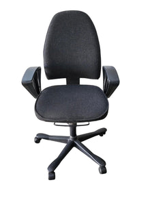 Refurbished Kinnarps High-Back Task Chair – Black image 3