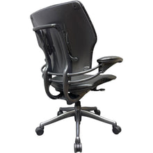 Humanscale freedom chair In Black Leather  Gel Armrests UK Delivery image 4
