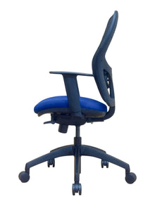 Refurbished Ergonomic Mesh Office Chair – Blue Seat image 6