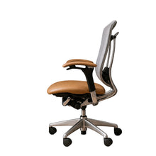 Okamura Contessa Ergonomic Office Chair | Tan Distressed PU Leather | Refurbished & Custom Upholstered image 3