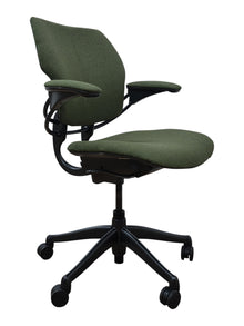Refurbished Humanscale Freedom Task Chair – Green Fabric image 1
