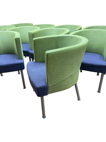 Refurbished Kinnarps Trix Reception Tub Chair – Lime & Navy image 6