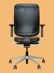 Refurbished Steelcase Reply Leather Office Chair – Black image 3