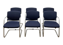 Set of 6 Refurbished Connection Cantilever Meeting Chairs – Blue image 3