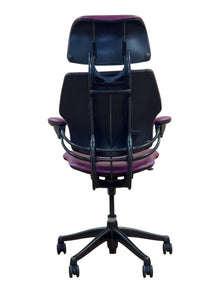Refurbished Humanscale Freedom Headrest Chair – Purple Leather image 4