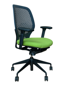 Orangebox Ara Task Chair – Green Seat, Adjustable Arms, New image 6
