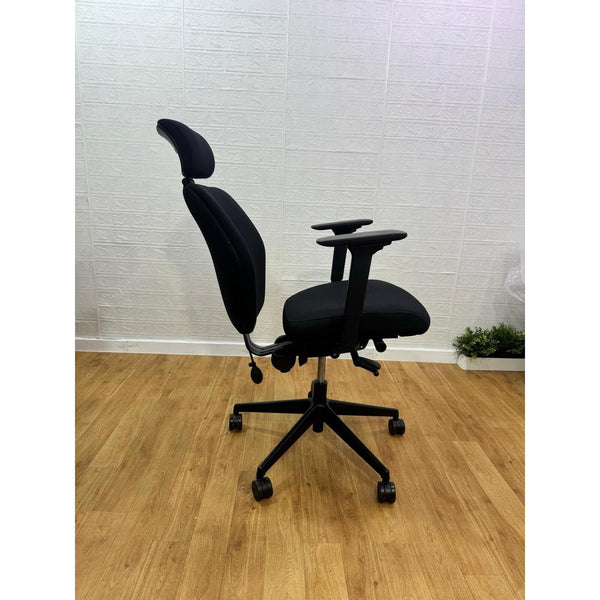 Refurbished Super Adjustable Ergonomic Office Chair – Black, Excellent Condition