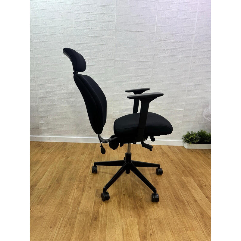 Refurbished Super Adjustable Ergonomic Office Chair – Black, Excellent Condition