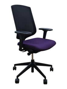 Refurbished Senator Clipper Mesh Chair – Purple Seat image 3