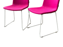Set of 2 Verco Pink Upholstered Visitor Chairs – White Sled Base image 10
