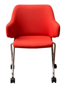 Boss Design Folding Visitor Chairs – Red – Set of 4 – Refurbished image 3