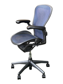 Refurbished Herman Miller Classic Aeron Size B – Fully Loaded Blue Mesh image 9