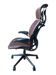 Refurbished Humanscale Freedom Headrest Chair – Brown PU Leather image 5