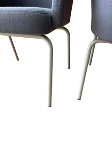 Connection Lounge Set – 2 Grey Tub Chairs & White Coffee Table image 9