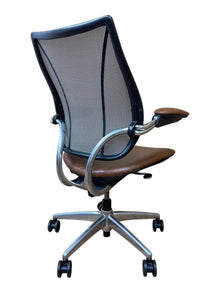 Refurbished Humanscale Liberty Mesh Chair – Vintage Brown Leather image 5