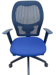 Refurbished Ergonomic Mesh Office Chair – Blue Seat image 8