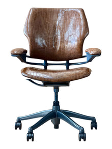Refurbished Humanscale Freedom Chair – Brown Faux Leather, Made to Order image 8