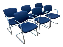 Set of 6 Refurbished Connection Cantilever Meeting Chairs – Blue image 2