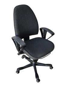Refurbished Kinnarps High-Back Task Chair – Black image 4