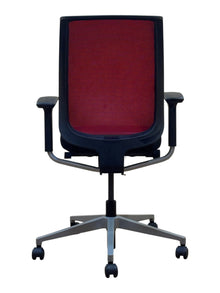 Refurbished Steelcase Reply Air Chair – Red Mesh Back image 2