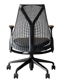 Herman Miller Sayl Chair - Black frame / Leather seat image 3