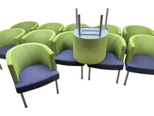 Refurbished Kinnarps Trix Reception Tub Chair – Lime & Navy image 7