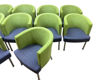 Refurbished Kinnarps Trix Reception Tub Chair – Lime & Navy image 4