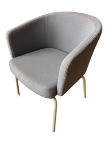 Connection Lounge Set – 2 Grey Tub Chairs & White Coffee Table image 8