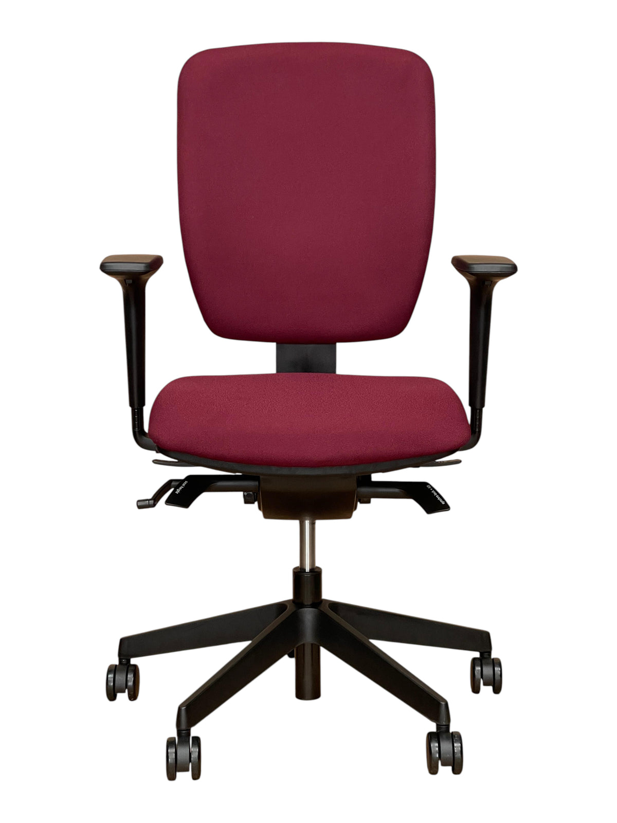Refurbished Senator Dash Chair – Burgundy Fabric & Forward Tilt