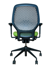 Orangebox Ara Task Chair – Green Seat, Adjustable Arms, New image 2