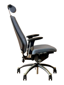Refurbished RH Logic 400 Ergonomic Chair with Headrest – Blue image 3