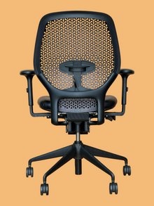 Refurbished Orangebox Ara Task Chair – Black Leather Seat image 5