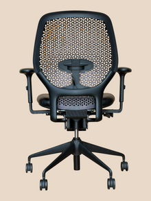 Refurbished Orangebox Ara Task Chair – Black Leather Seat image 5