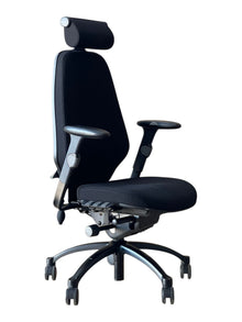 Refurbished RH Logic 400 Chair with Headrest – Black Fabric image 3