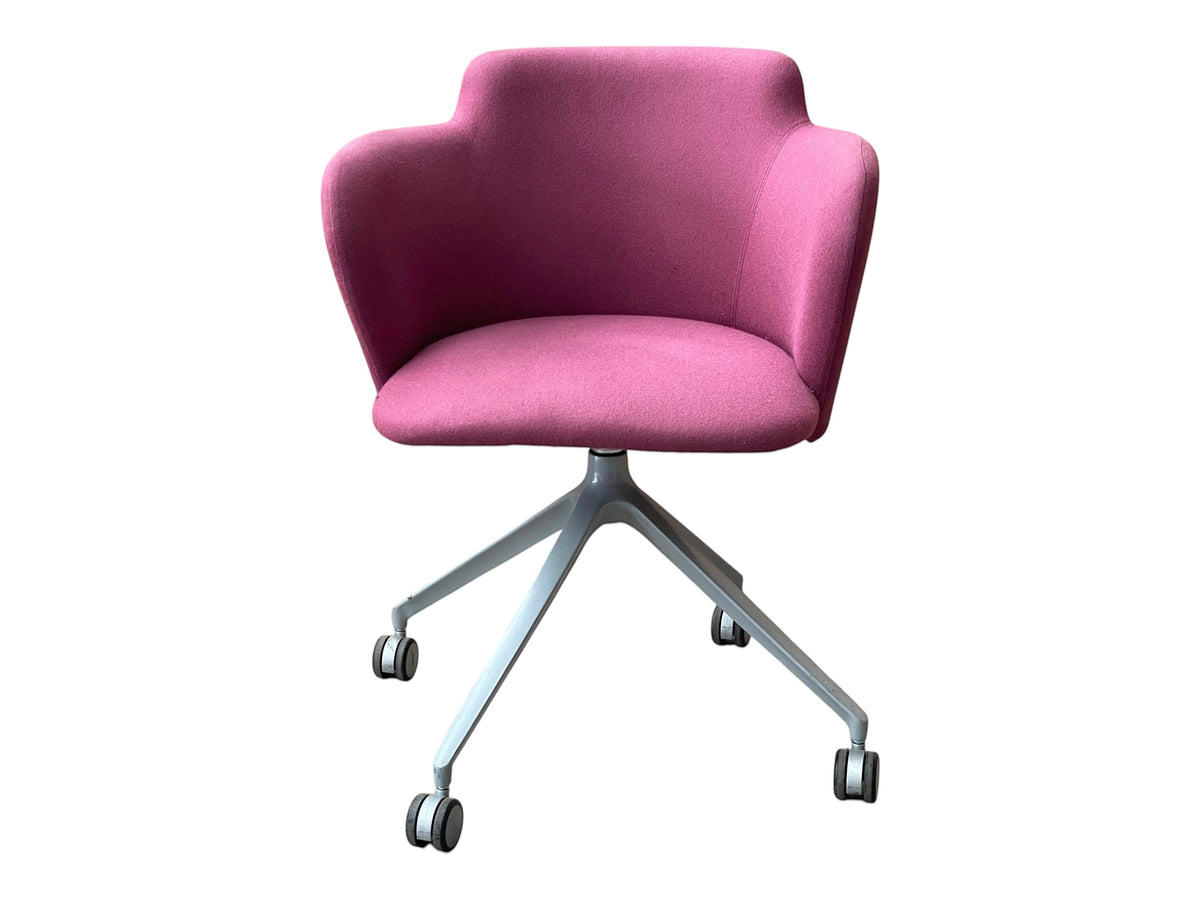 Gresham Betsy Lounge swivel chair - Pink / Silver