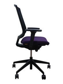 Refurbished Senator Clipper Mesh Chair – Purple Seat image 4