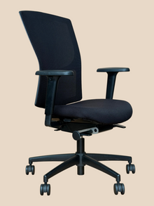 Refurbished Kinnarps Mento Black Mesh Office Chair image 1