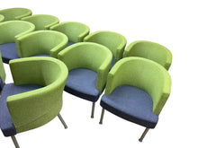 Refurbished Kinnarps Trix Reception Tub Chair – Lime & Navy image 2