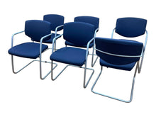 Set of 6 Refurbished Connection Cantilever Meeting Chairs – Blue image 5