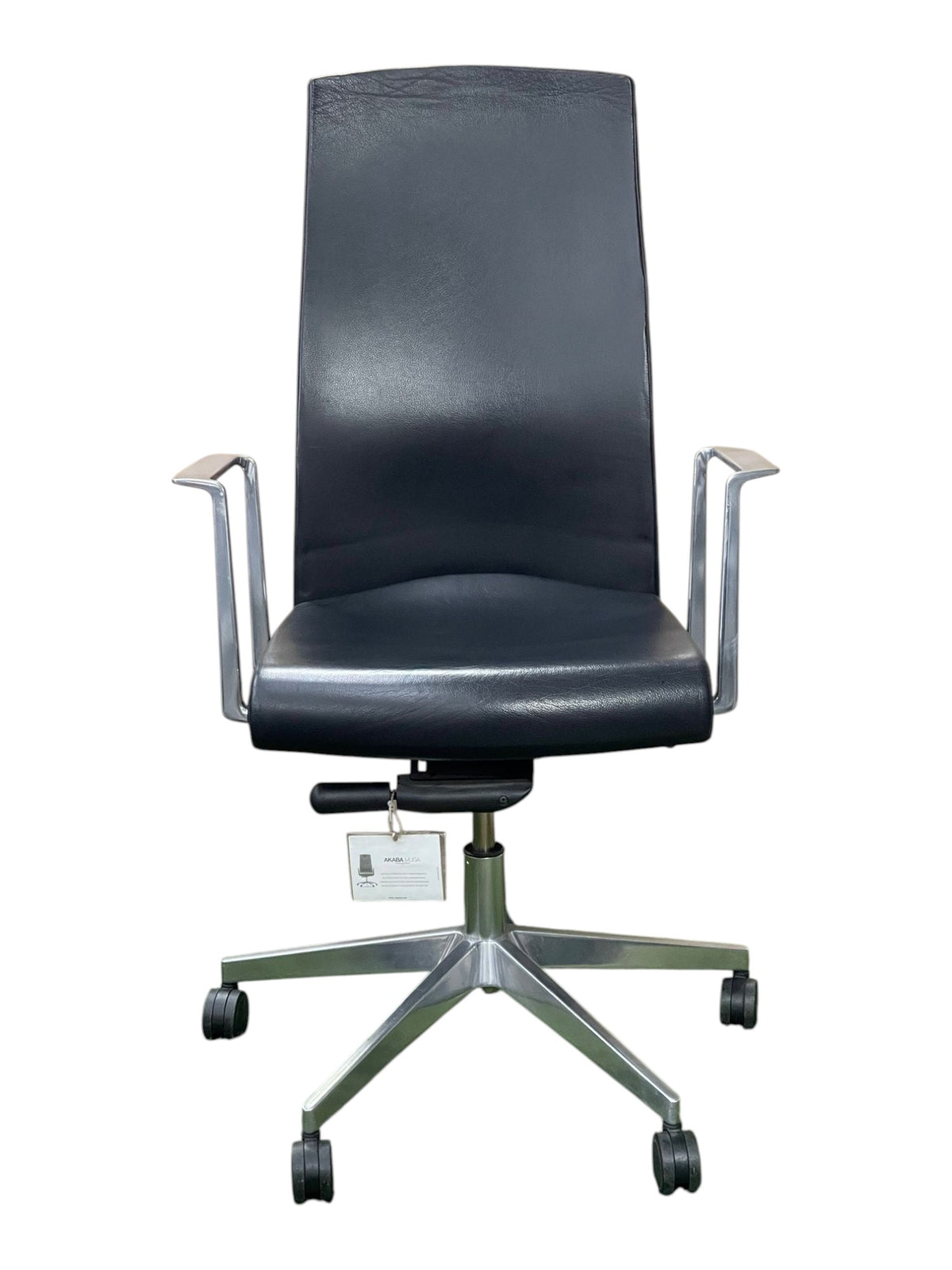 Refurbished Akaba Muga High-Back Executive Chair – Black Leather