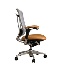 Okamura Contessa Ergonomic Office Chair | Tan Distressed PU Leather | Refurbished & Custom Upholstered image 7