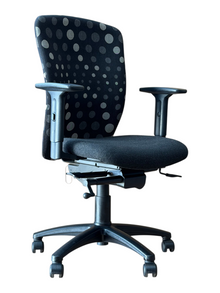 Refurbished Komac Office Chair – Charcoal and Grey Spot image 3