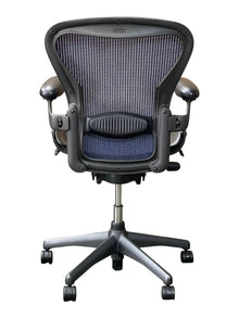 Refurbished Herman Miller Classic Aeron Size B – Fully Loaded Blue Mesh image 3