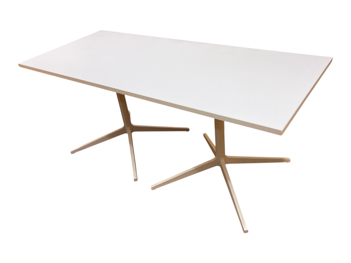 White Rectangular Dining or Meeting Table – Seats 6