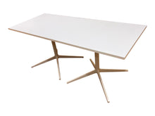 White Rectangular Dining or Meeting Table – Seats 6 image 1