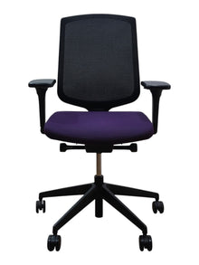 Refurbished Senator Clipper Mesh Chair – Purple Seat image 2