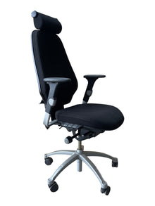 Refurbished RH Logic 400 Chair with Headrest – Black & Silver image 4