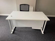 White Office Desk with Mobile Pedestal | 1400mm Workstation Desk | Refurbished Office Furniture UK image 3